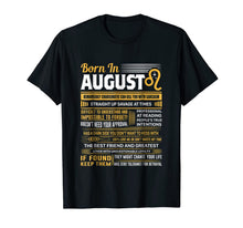 Ladda upp bild till gallerivisning, August Birthday Gifts - Born In August Leo T-Shirt 213649