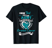 Ladda upp bild till gallerivisning, Funny shirts V-neck Tank top Hoodie sweatshirt usa uk au ca gifts for I Wear Teal For My Aunt Ovarian Cancer Awareness Shirt 2292387