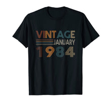 Ladda upp bild till gallerivisning, Retro Vintage January 1984 T-Shirt 35th Birthday Gift Tee 836152