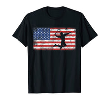 Ladda upp bild till gallerivisning, Funny shirts V-neck Tank top Hoodie sweatshirt usa uk au ca gifts for Vintage Retro American Flag Badminton T-Shirt 3899530
