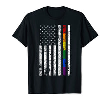 Ladda upp bild till gallerivisning, Vingate Rainbow American Flag LGBT pride month 2019 t-shirt 132679