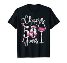 Ladda upp bild till gallerivisning, Cheers to 50 Years T-shirt 50th Birthday diamond wine Crown 168301