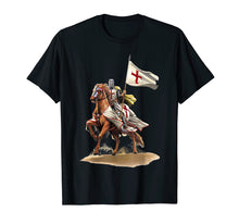 Ladda upp bild till gallerivisning, The Crusader - I Fear No Evil - Knights Templar T-Shirt