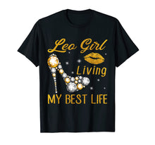 Ladda upp bild till gallerivisning, Funny shirts V-neck Tank top Hoodie sweatshirt usa uk au ca gifts for Leo Girl Living My Best Life Tshirt 4276552