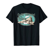 Ladda upp bild till gallerivisning, Funny shirts V-neck Tank top Hoodie sweatshirt usa uk au ca gifts for Easily Distracted by Trains Tshirt Funny Train Lover Gifts 2848054