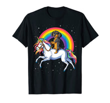 Ladda upp bild till gallerivisning, Funny shirts V-neck Tank top Hoodie sweatshirt usa uk au ca gifts for Dachshund Unicorn T shirt Girls Space Galaxy Rainbow Dog Tee 1552075