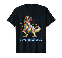 Ladda upp bild till gallerivisning, Funny shirts V-neck Tank top Hoodie sweatshirt usa uk au ca gifts for Dinosaur Autism Awareness T-Rex Shirt Gifts Au-some Puzzle 1088304