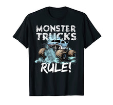 Ladda upp bild till gallerivisning, Funny shirts V-neck Tank top Hoodie sweatshirt usa uk au ca gifts for Monster Trucks Rule Shirt for Boys 224050