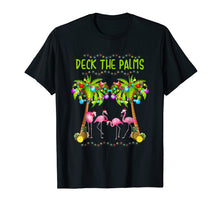 Ladda upp bild till gallerivisning, Funny shirts V-neck Tank top Hoodie sweatshirt usa uk au ca gifts for Deck the Palms Merry Flamingo Christmas T-shirt | funny tees 1348776