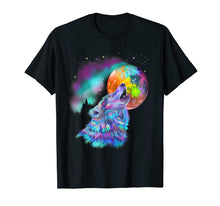 Ladda upp bild till gallerivisning, Funny shirts V-neck Tank top Hoodie sweatshirt usa uk au ca gifts for Colorful rainbow psychedelic howling at moon wolf 943425