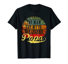 Ladda upp bild till gallerivisning, Mens Papa Man Myth Legend T-Shirt Gift for Father Dad Daddy Tee 38131