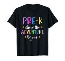 Ladda upp bild till gallerivisning, Pre-K Teacher Adventure Begins Teacher Preschool T-Shirt 109983