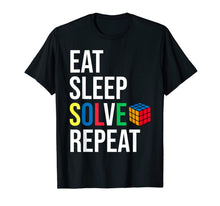 Ladda upp bild till gallerivisning, Eat Sleep Solve Repeat Rubik Cube T-shirt Humor Parody Funny T-Shirt-157870