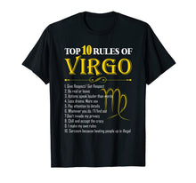 Ladda upp bild till gallerivisning, Top 10 Rules Of Virgo Zodiac Shirt August September Birthday T-Shirt 391246