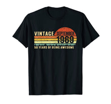 Ladda upp bild till gallerivisning, September 1969 T-Shirt Vintage 50th Birthday Gift 50 Yrs Old 112951