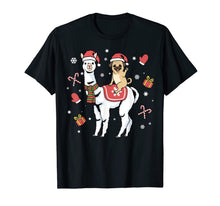 Ladda upp bild till gallerivisning, Christmas Pug Tshirt Llama Dog Merry Christmas Alpaca T-Shirt 1124416