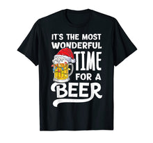 Ladda upp bild till gallerivisning, Funny shirts V-neck Tank top Hoodie sweatshirt usa uk au ca gifts for It's The Most Wonderful Time For A Beer Christmas Santa Hat T-Shirt 212012