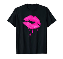Ladda upp bild till gallerivisning, Hot Pink Lips Kiss 80s Retro Vintage Lipstick Party T-Shirt 212318