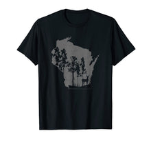Ladda upp bild till gallerivisning, Proud Wisconsin Deer Hunter State Map Outline T-Shirt 30819258