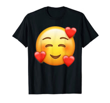 Ladda upp bild till gallerivisning, Smiling Face with Hearts In Love Emojis Halloween Costume T-Shirt 751805