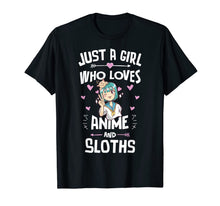 Ladda upp bild till gallerivisning, Anime And Sloths Gifts for Daughter and Girls T-Shirt-3204312