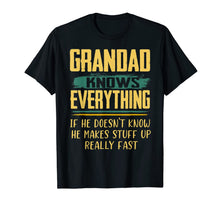 Ladda upp bild till gallerivisning, Funny Family Christmas Gifts Grandad Knows Everything T-Shirt-1672681