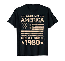 Ladda upp bild till gallerivisning, Funny Born in 1980 40 Years Old 40th Birthday Gifts Him Her T-Shirt-1355180