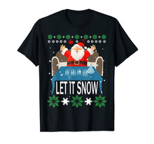 Ladda upp bild till gallerivisning, Let it Snow Cocaine Santa Funny Christmas T-Shirt-1267261