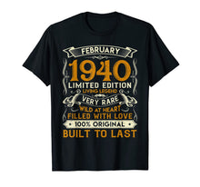 Ladda upp bild till gallerivisning, February 1940 Shirt 80 Years Old 80th Birthday Gifts T-Shirt-1285668