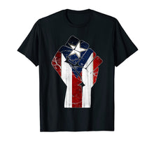 Ladda upp bild till gallerivisning, Puerto Rico Resiste Boricua Flag TShirt Fist T-Shirt 86050