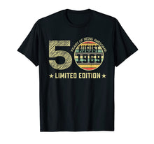 Ladda upp bild till gallerivisning, 50th Birthday Gifts 50 Years Old August 1969 Limited Edition T-Shirt 165163