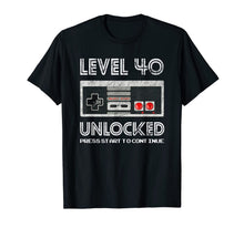 Ladda upp bild till gallerivisning, 40 Year Old Fourty Birthday Gift Level 40 unlocked gamer T-Shirt-201277