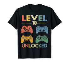 Ladda upp bild till gallerivisning, Level 10 Unlocked Shirt Funny Video Gamer 10th Birthday Gift 150270