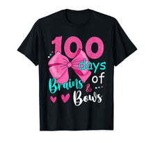 Ladda upp bild till gallerivisning, 100 Days Of Brains Bows 100th Day Of School Gifts Kids Girls T-Shirt-4050266