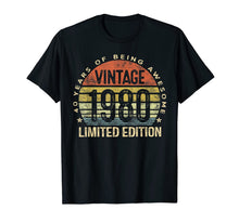 Ladda upp bild till gallerivisning, 40 Year Old Gifts Vintage 1980 Limited Edition 40th Birthday T-Shirt-210554
