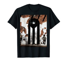 Ladda upp bild till gallerivisning, Puerto Rico B&W flag PR Bandera negra T-shirts 212035