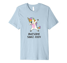 Ladda upp bild till gallerivisning, Cute Unicorn Shirt Awesome Since 2009 10th Birthday Gifts