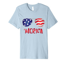 Ladda upp bild till gallerivisning, Merica USA Flag 4th of July Sunglasses Outfit Women Men Gift Premium T-Shirt 1455412
