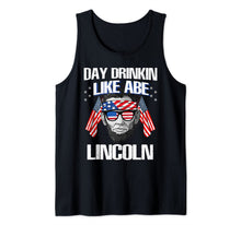 Ladda upp bild till gallerivisning, Day Drinkin Like Lincoln T Shirt Abraham Merica 4th of July Tank Top 105323