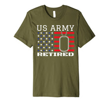 Ladda upp bild till gallerivisning, US American Flag Patriotism Dog Tag Veteran Army Retirement Premium T-Shirt 1036032