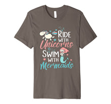 Ladda upp bild till gallerivisning, Funny shirts V-neck Tank top Hoodie sweatshirt usa uk au ca gifts for Ride With Unicorns Swim With Mermaids Kids Teen Women TShirt 2007088
