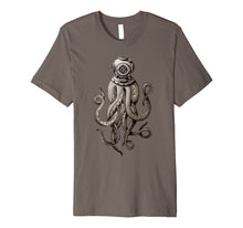 Ladda upp bild till gallerivisning, Funny shirts V-neck Tank top Hoodie sweatshirt usa uk au ca gifts for Vintage SCUBA Diver Octopus T-shirt, Kraken Helmet t-shirt 1557839