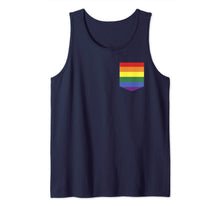 Ladda upp bild till gallerivisning, Pocket Rainbow Flag Retro Gay LGBT Pride Month Support Gift Tank Top 34475
