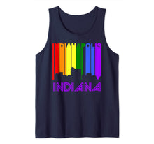 Ladda upp bild till gallerivisning, Indianapolis Indiana LGBTQ Gay Pride Rainbow Skyline Tank Top 240945
