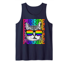 Ladda upp bild till gallerivisning, Purride Funny Cat Gay Pride LGBTQ Rainbow Flag Men Women Tank Top 79711