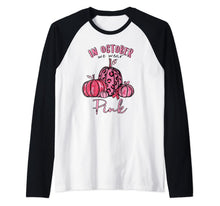 Ladda upp bild till gallerivisning, In October We Wear Pink Graphic Raglan Baseball Tee 74030