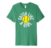 Ladda upp bild till gallerivisning, Funny shirts V-neck Tank top Hoodie sweatshirt usa uk au ca gifts for Catch Like A Girl Softball Catcher T Shirt 2031875