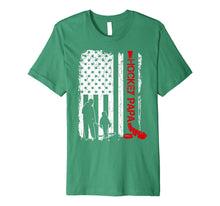 Ladda upp bild till gallerivisning, Hockey Papa American Flag Gift Father's Day T-shirt 3319438