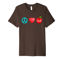 Ladda upp bild till gallerivisning, Peace, Love, Teach - Cute Teacher Shirt for Back-to-School 7449586