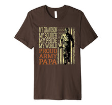 Ladda upp bild till gallerivisning, Mens My Grandson My Soldier Hero Military Proud Army Papa Gift Premium T-Shirt 560814